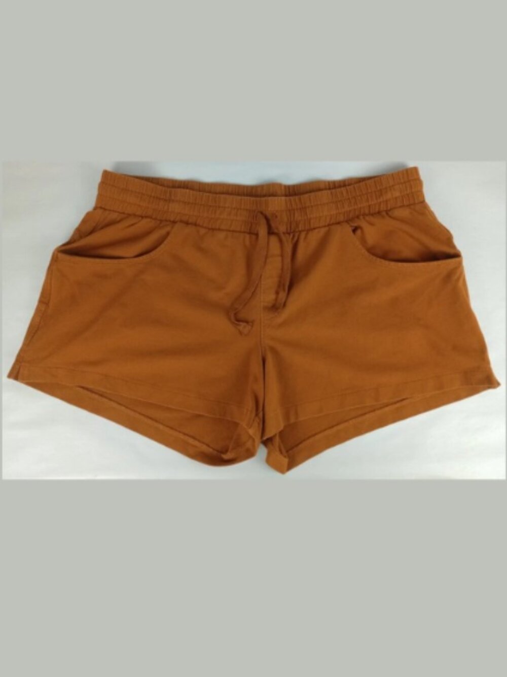 Alpine Design Womens XXL Brown 3‎ Pockets Elastic Waist Comfy Sweat Shorts